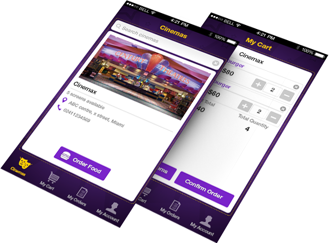 Food Ordering App for Cinemas